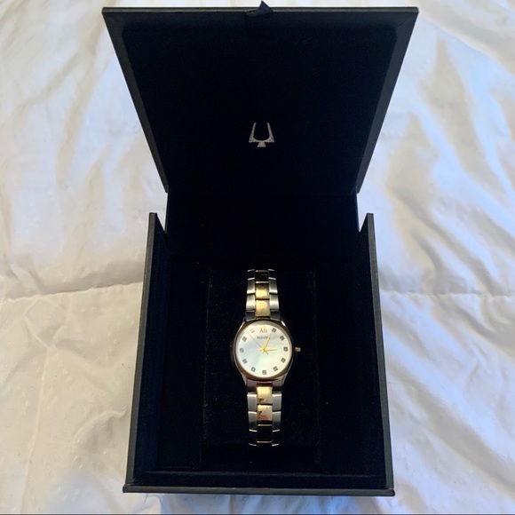 NEW diamond studded two tone Bulova watch - Picture 3 of 7